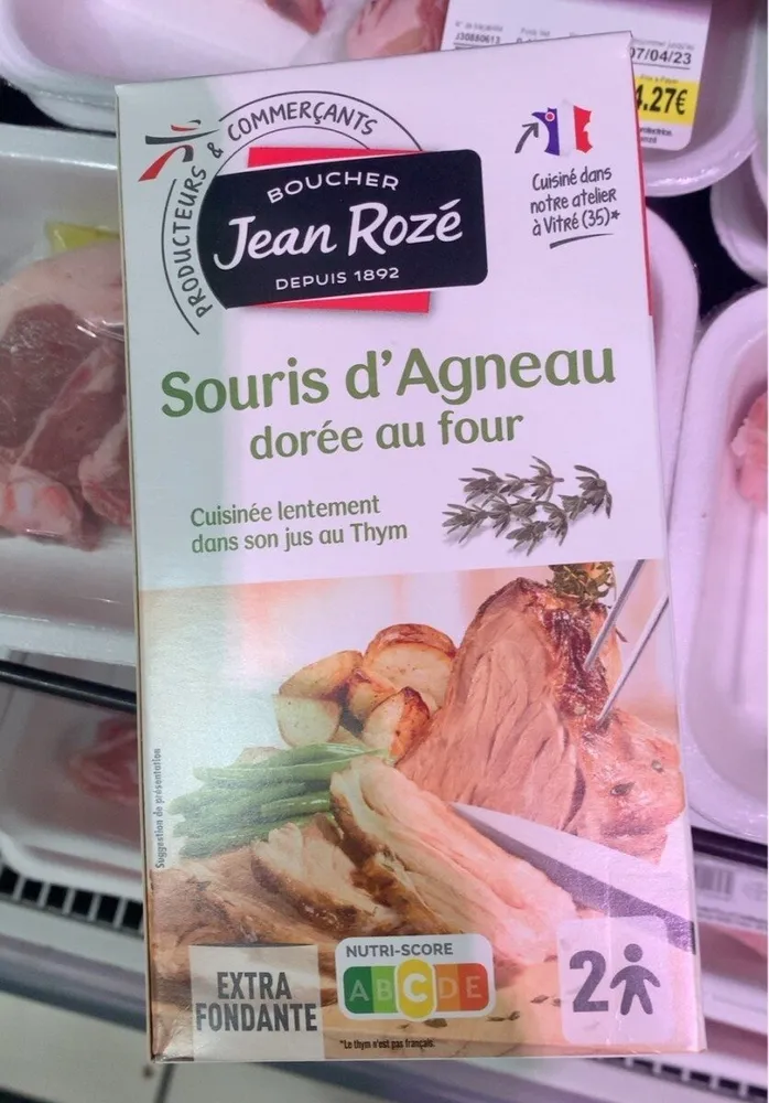 Souris d’agneau dorée au four
