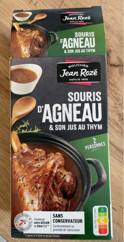 Souris d’agneau et son jus au thym