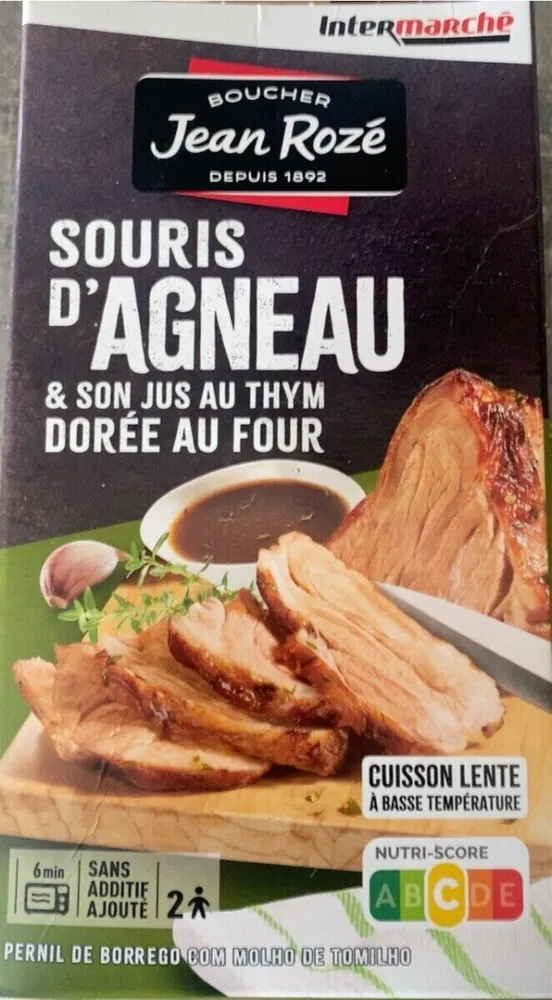 Souris d’agneau et son jus au thym dorée au four