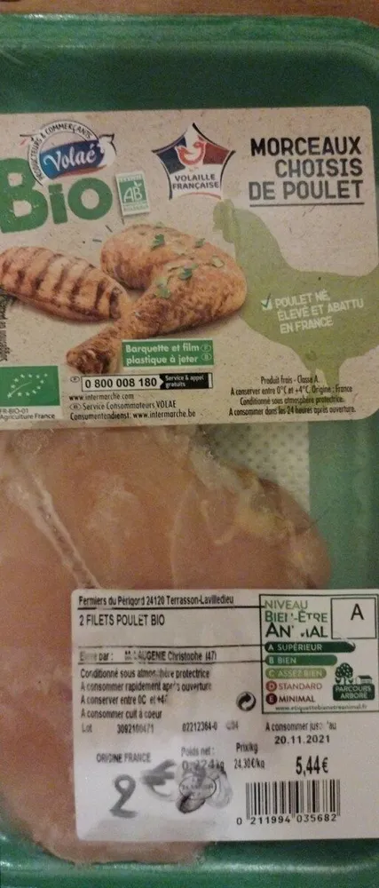 Filets de poulet