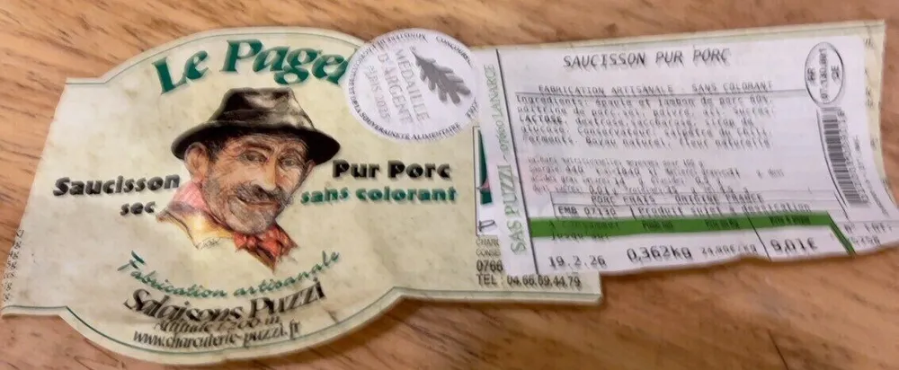 Saucisson pur porc