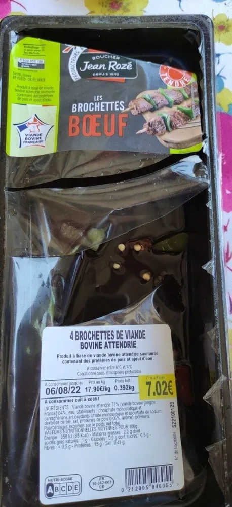 Brochettes de boeuf