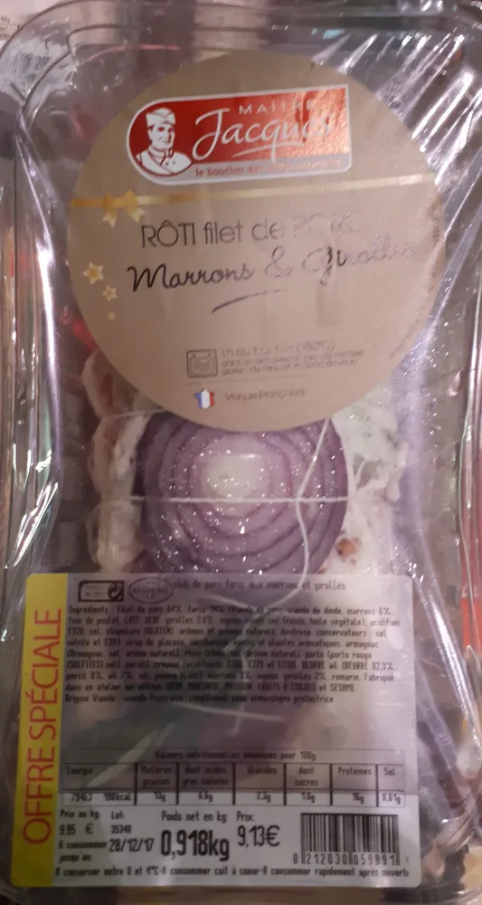 Rôti filet de porc marrons et girolles