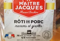 Rôti de porc, marrons et girolles