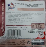 LANGUE DE PORC EN GELEE 3 TRANCHES