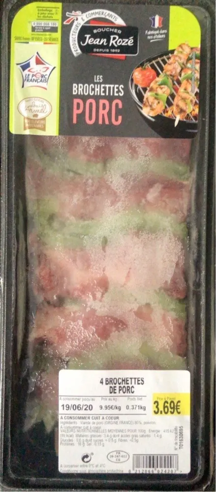Brochette de porc