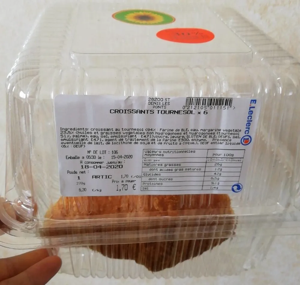 Croissants tournesol