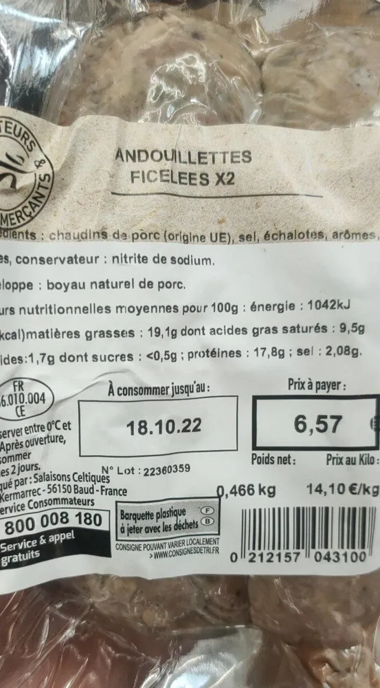 Andouillette ficelees