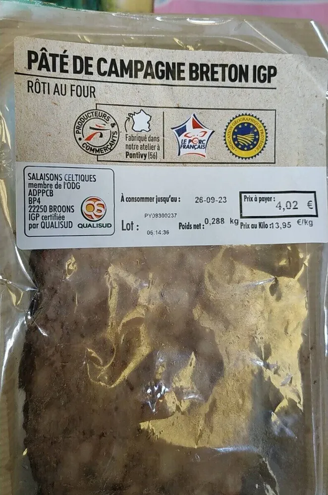 Pâte de campagne Breton igp