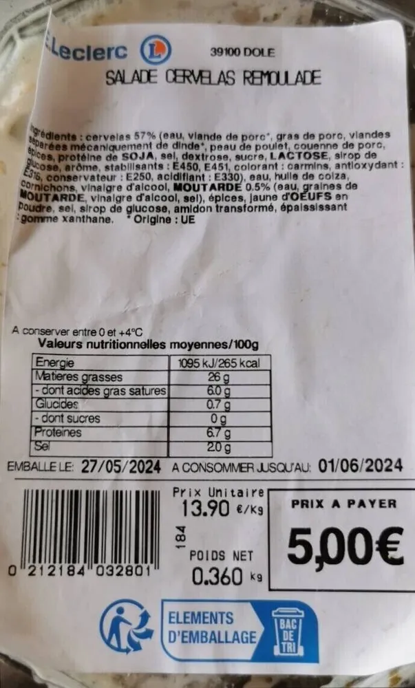 Cervelas rémoulade