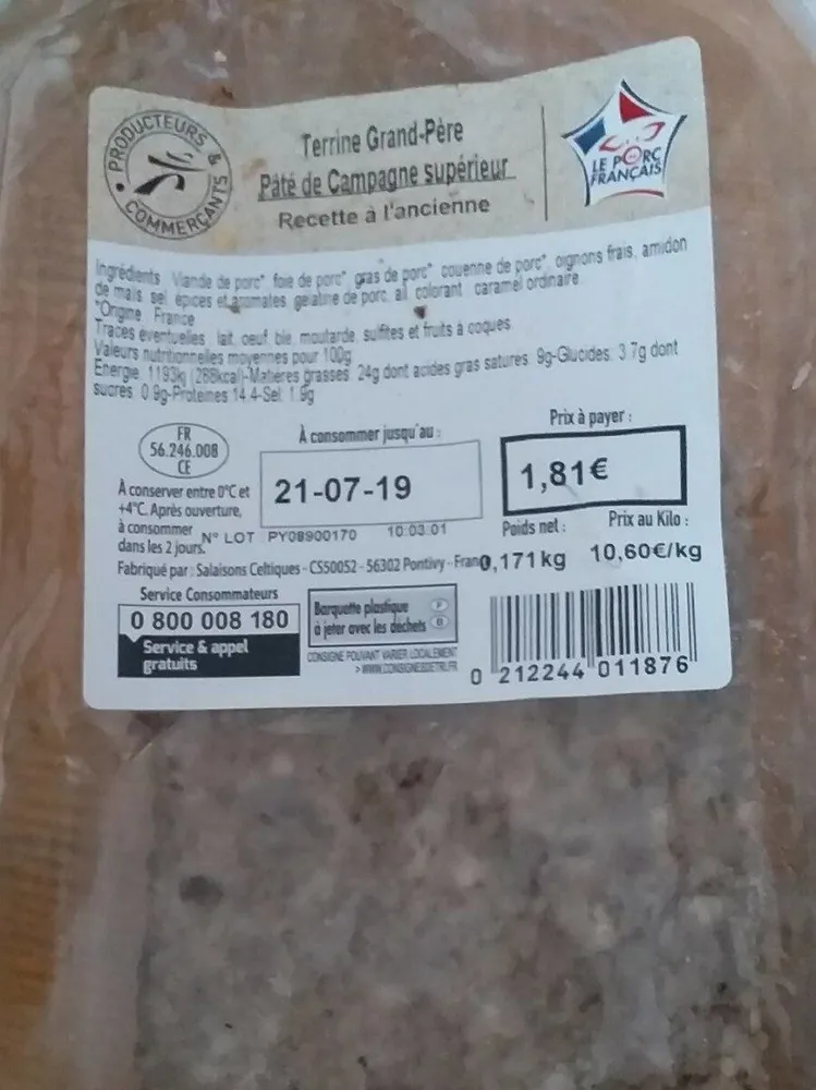Pâté de campagne supérieur