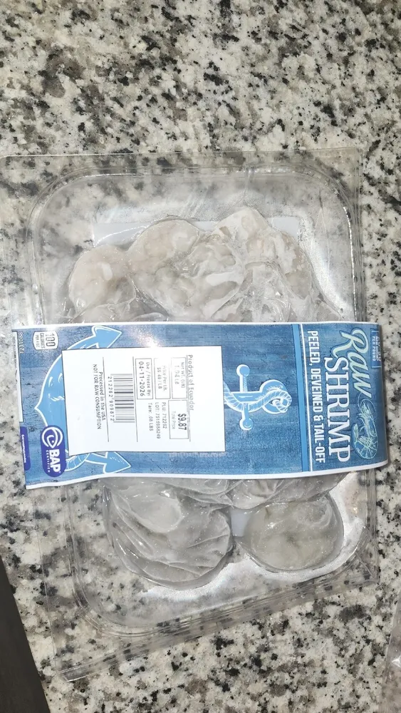 Raw Shrimp - Peeled, Deveined, & Tail-off