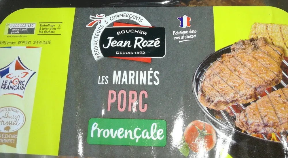 Côtes de porc marinées a la provençale