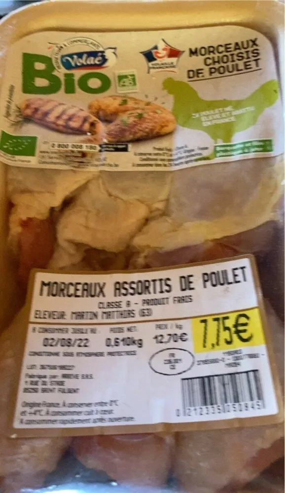 Morceau assortie de poulet