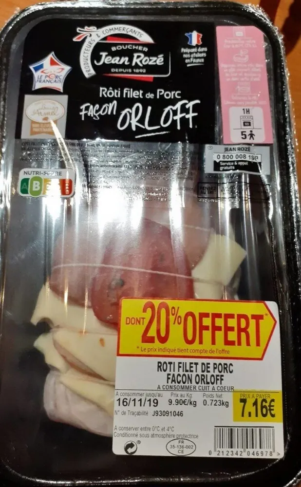 Roti filet de porc
