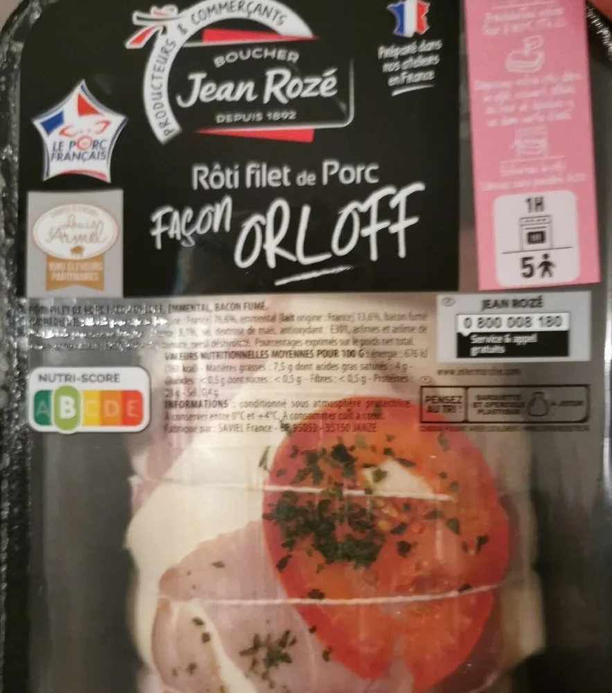 Rôti filet de porc façon orloff