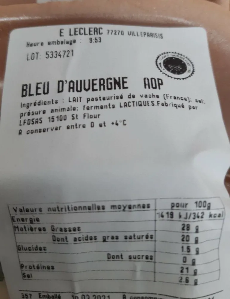 Bleu d'Auvergne