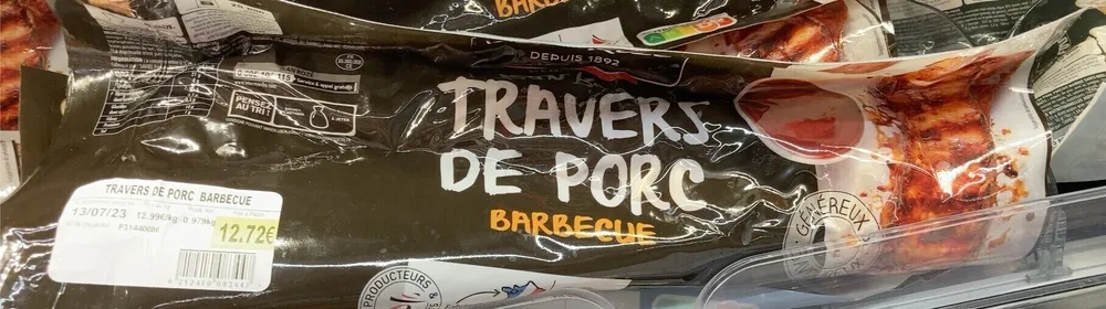 Travers de porc barbecue