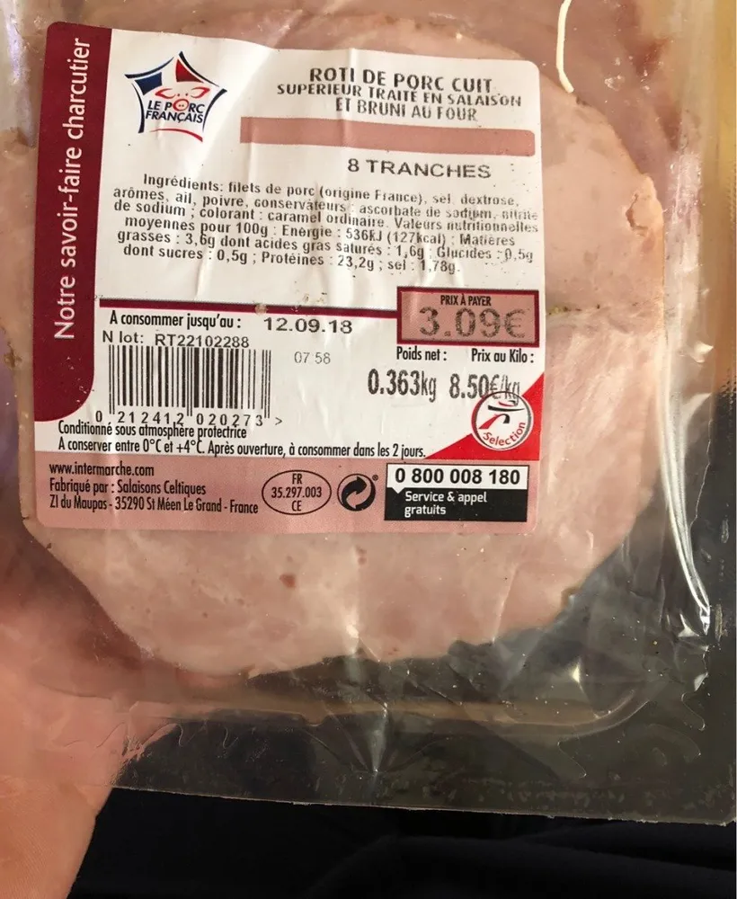 Roti de porc cuit