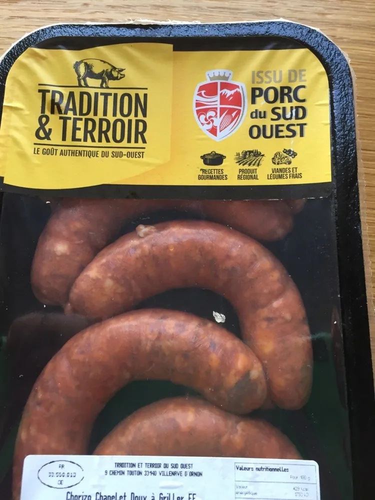 Chorizo chapelet doux a griller