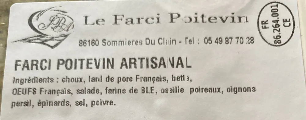 Farci poitevin artisanal
