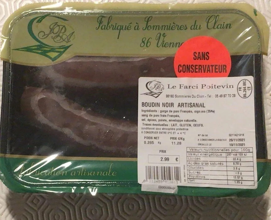 Boudin noir artisanal