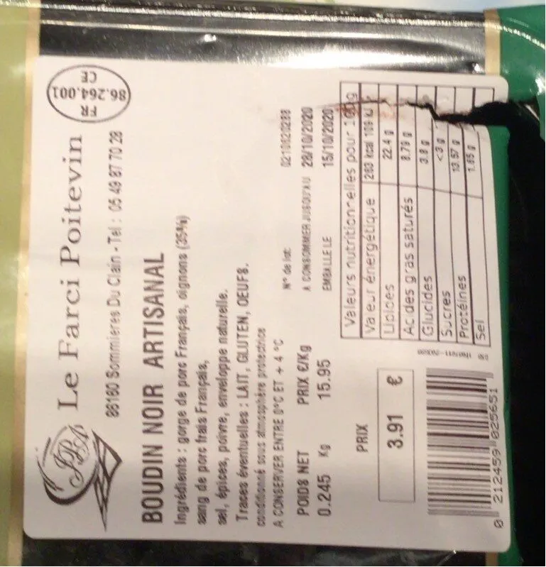 Boudin noir artisanal