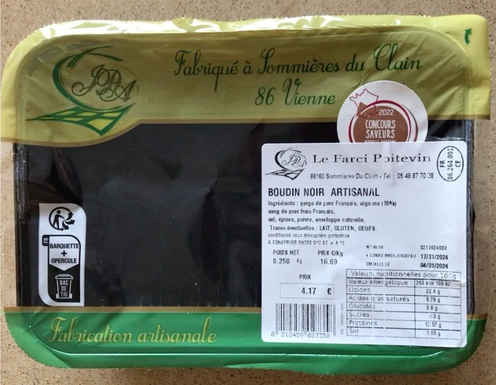 Boudin noir artisanal