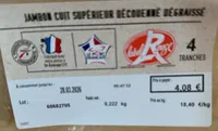 Jambon cuit supérieur decouene degraissé