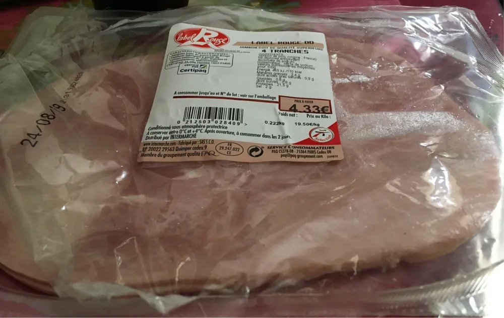 Jambon blanc label rouge
