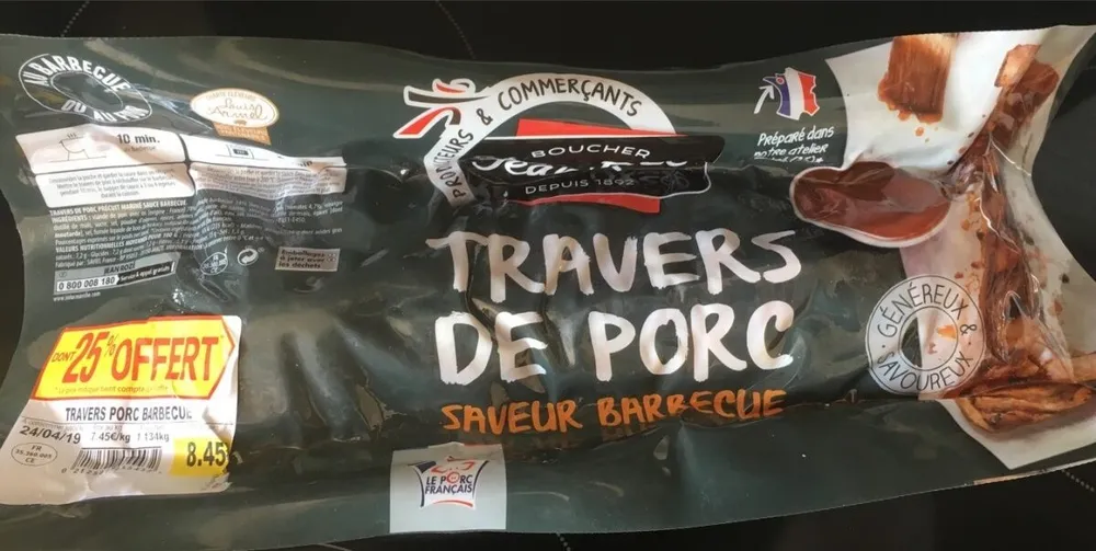Travers de porc saveur barbecue