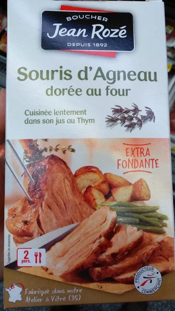 Souris d'agneau dorée au four