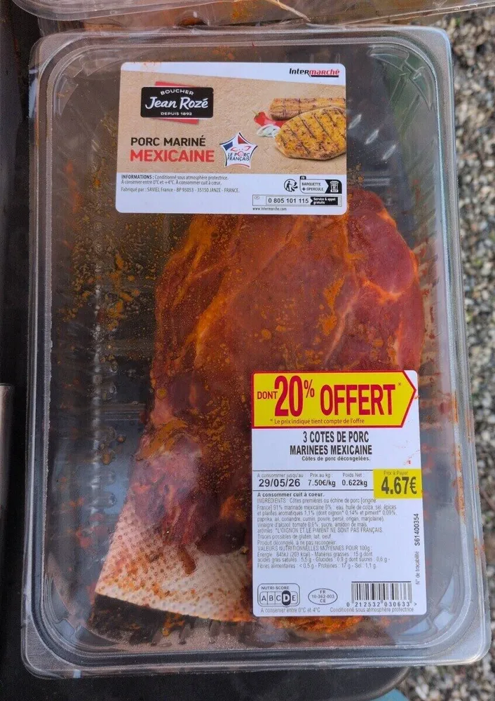 Porc mariné mexicaine