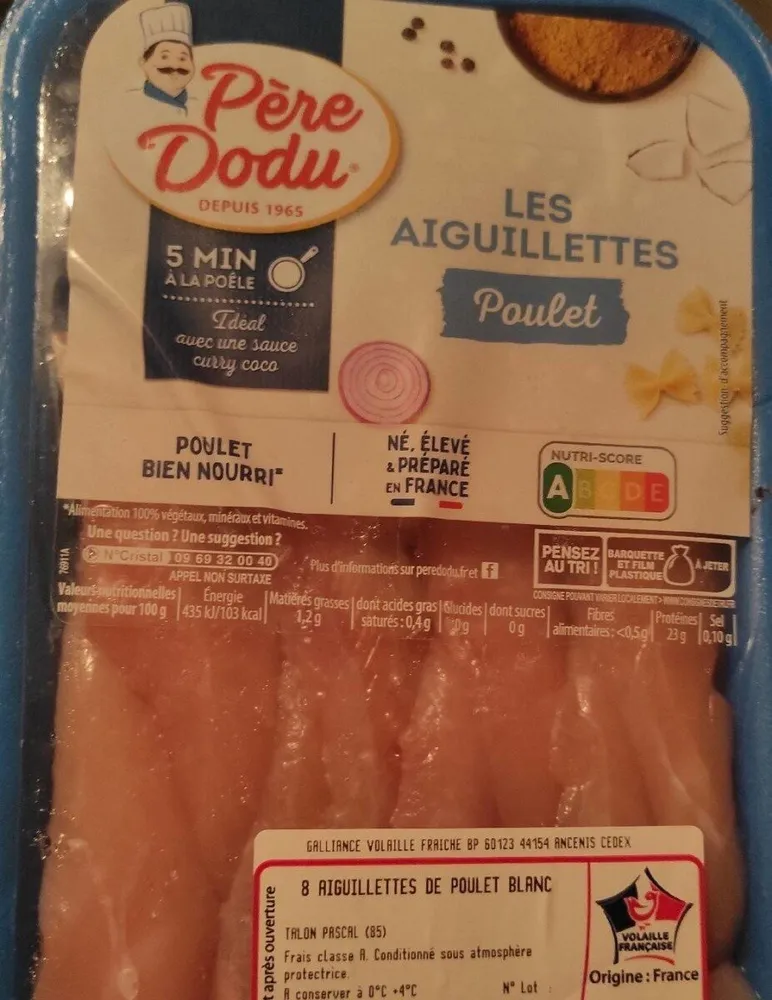 Aiguillettes de poulet découpées