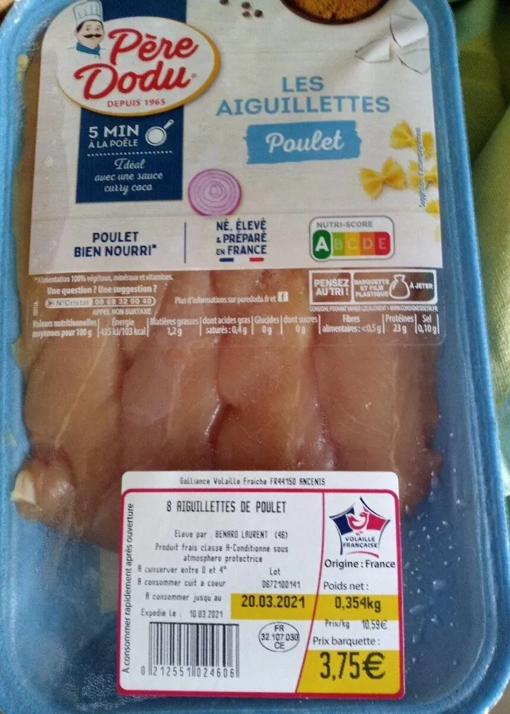 Les aiguillettes de poulet