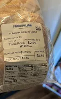Italian loaf thinly sliced