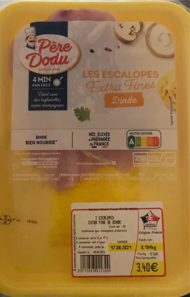 Les escalopes extra fines