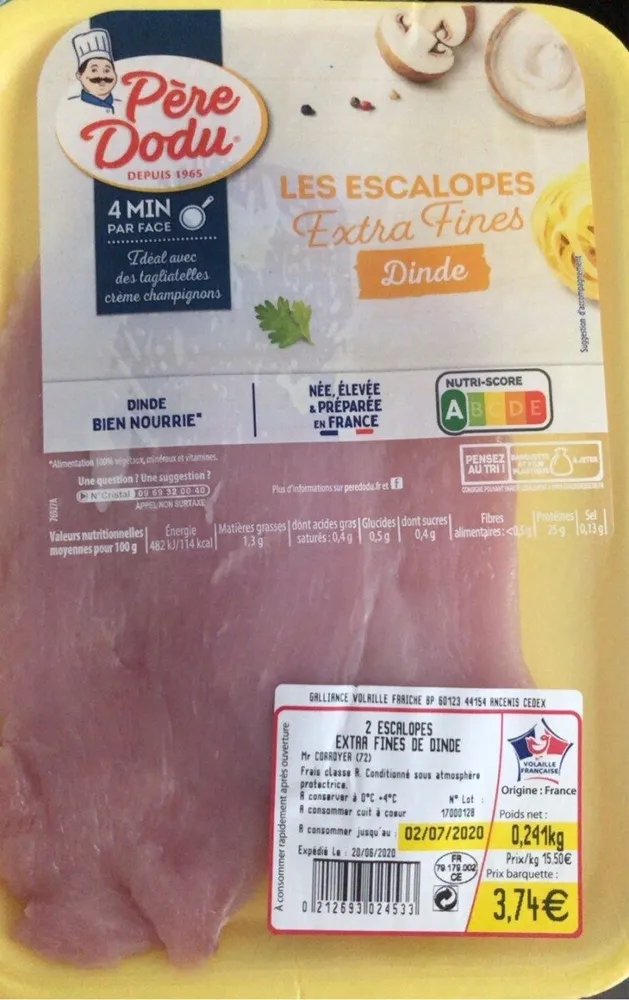 Les escalopes extra fines
