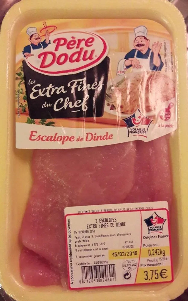 Escalope extra fine de dinde