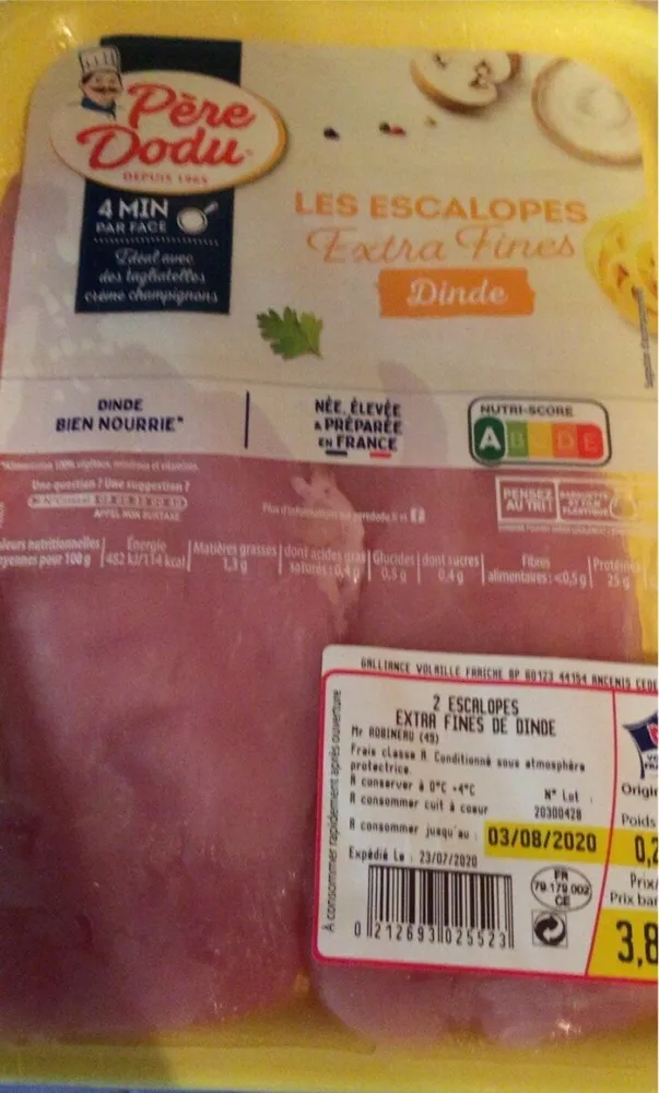 Escalopes de dinde extra fine