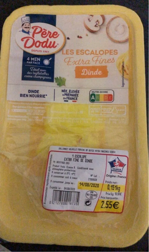 Escalopes extra fines