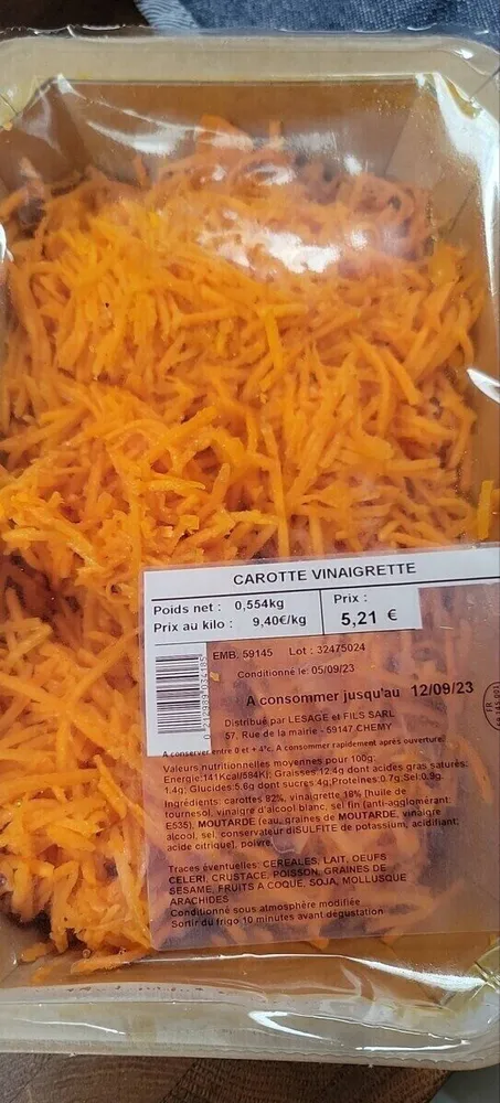 Carotte vinaigrette