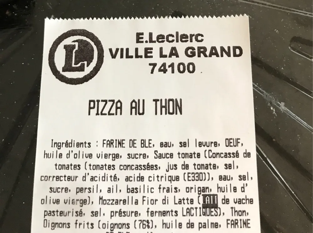 Pizza au Thon