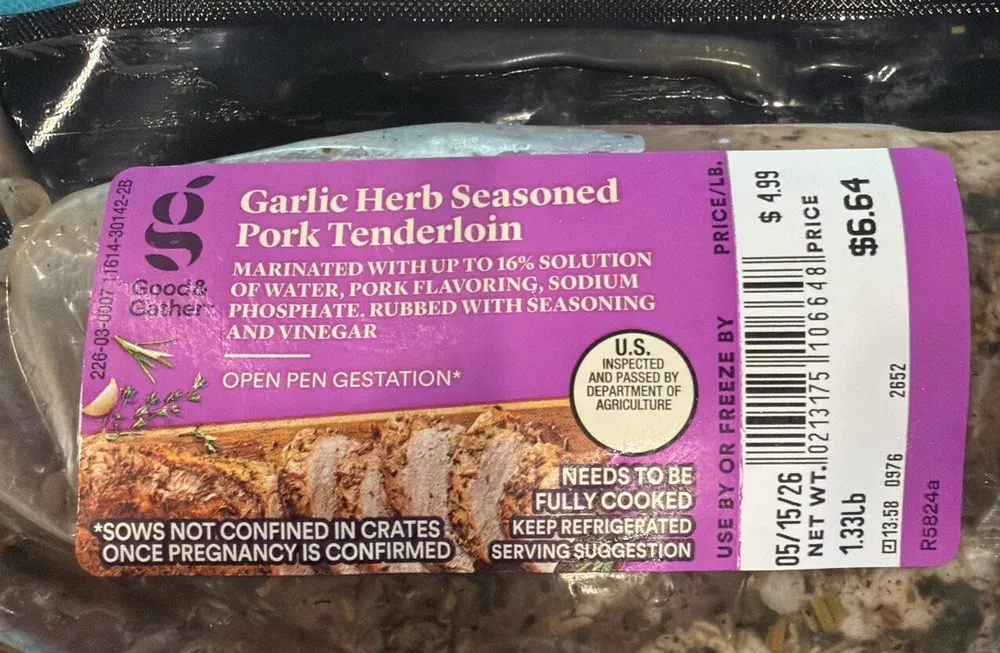 Garlic Herb Pork Tenderloin