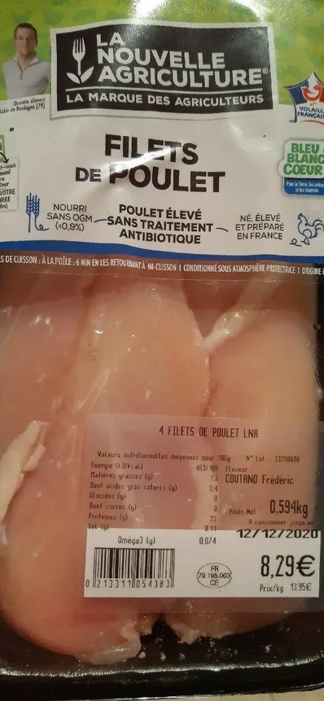 Filets de poulet