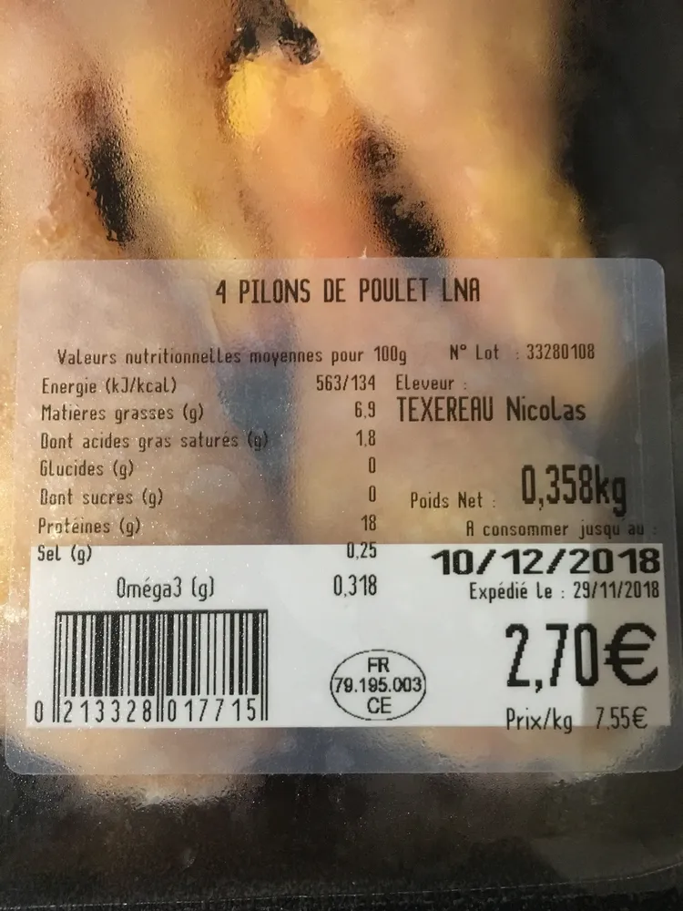 Pilons de poulet