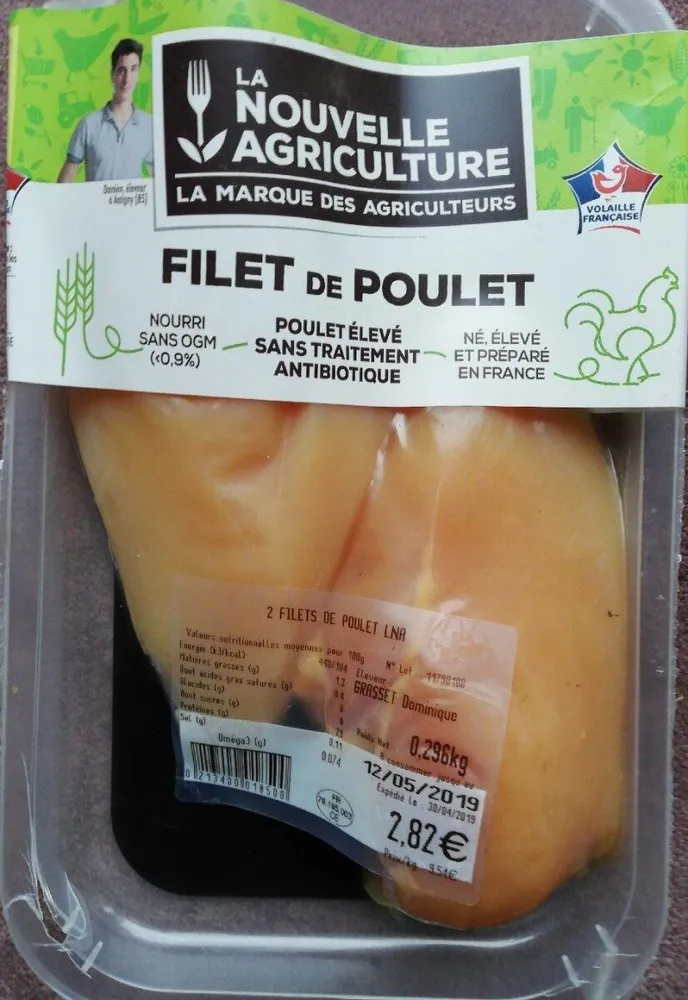 Filet de poulet bleu blanc coeur