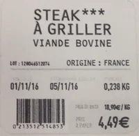 Steak à griller