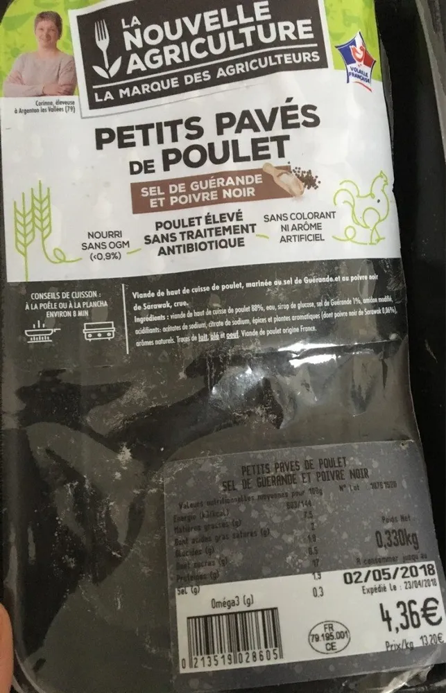 Petits pavés de poulet