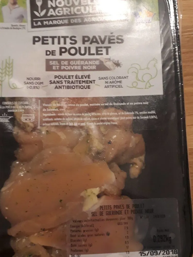 Petits paves de poulets